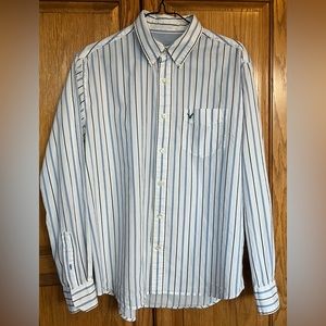 Mens American Eagle Outfitters Long Sleeve Button Down Striped Shirt size Medium